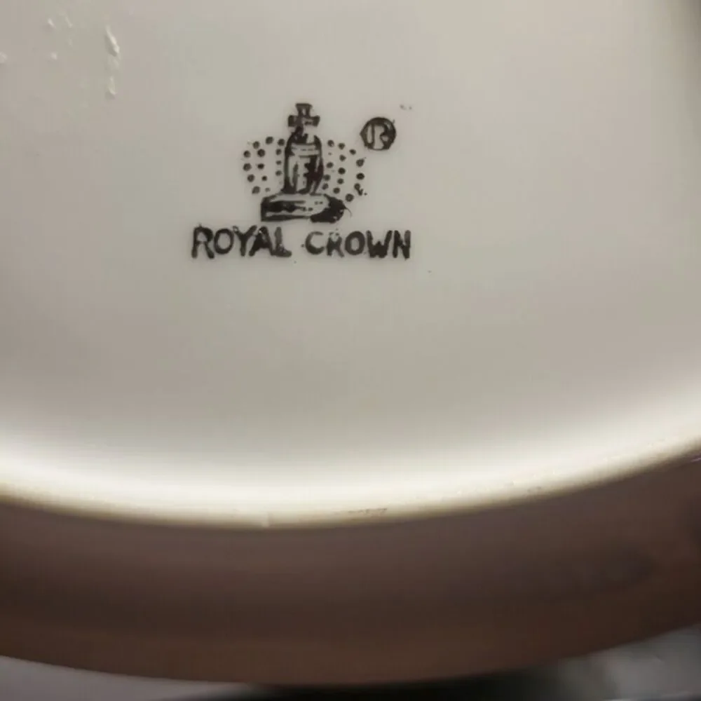 PlateVintage Royal Crown Japan 25th Anniv. Plate Silver Trim Arnart Porcelain 8.